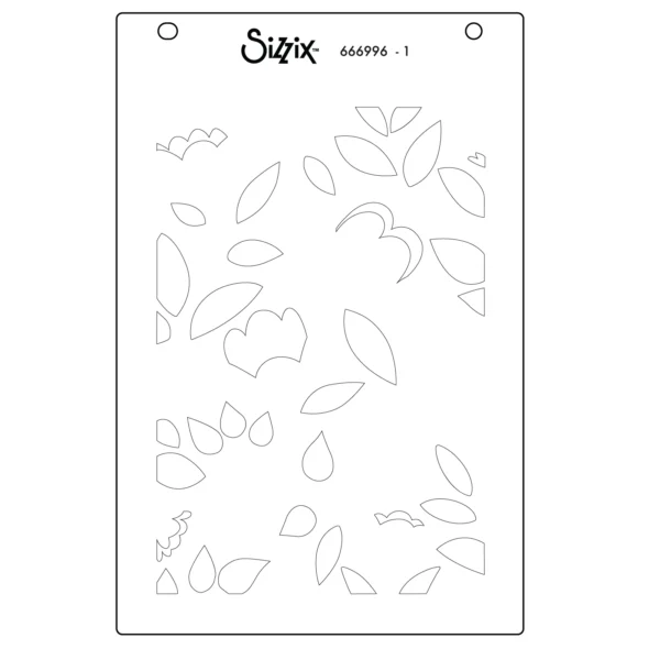 Sizzix A6 Layered Stencils 4PK - Happy Garden #2 by Catherine Pooler - Image 2