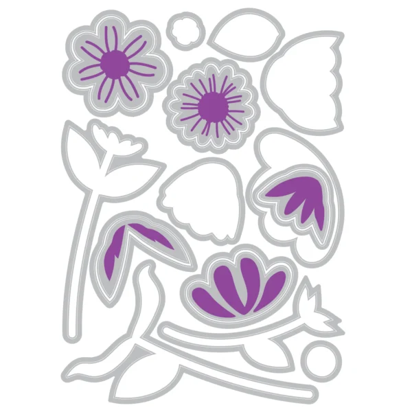 Sizzix Thinlits Die Set 19PK - Whimsy Blooms #2 by Catherine Pooler - Image 2