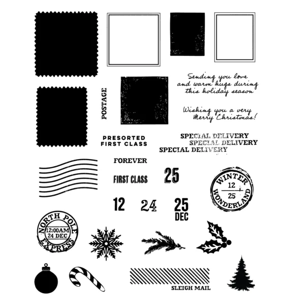 Sizzix Clear Stamps Set 27PK w/11PK Framelits - Special Delivery by 49 and Market - Image 3