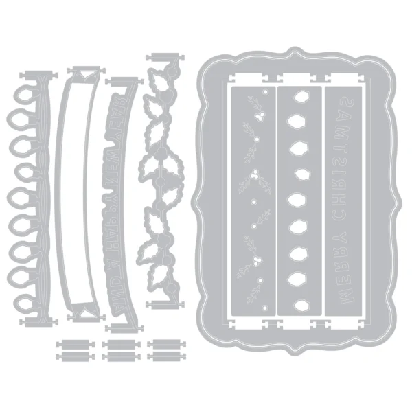 Sizzix Thinlits Die Set 15PK Snap and Swap - Merry Christmas by 49 and Market - Image 2