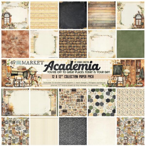49 And Market Collection Pack 12"X12" -- Academia