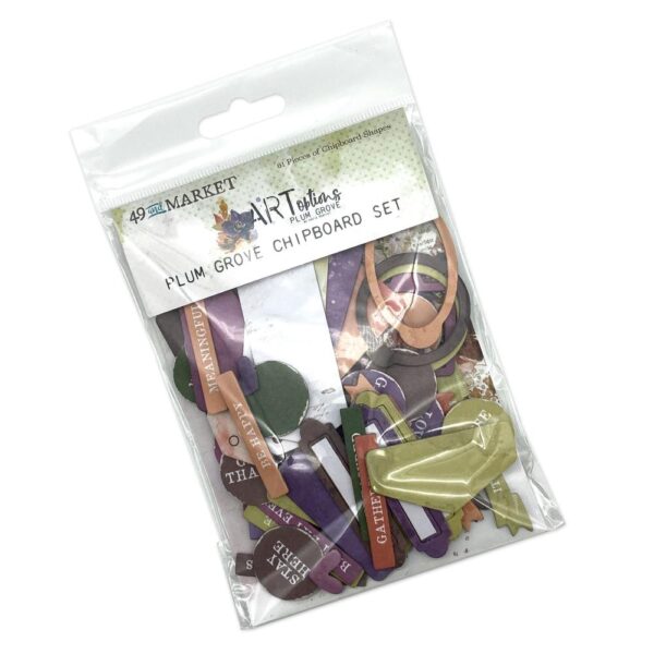 49 and Market ARToptions Plum Grove Chipboard Set