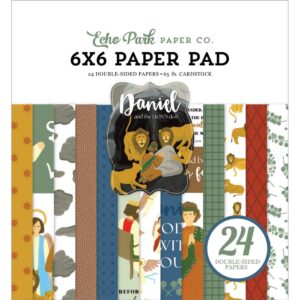 Echo Park Double-Sided Paper Pad 6"X6" -- Bible Stories: Daniel & The Lions Den
