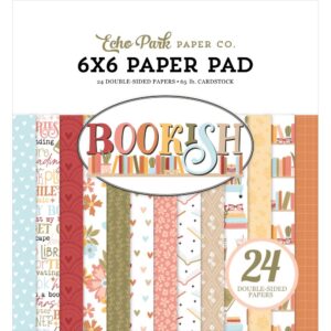 Echo Park Double-Sided Paper Pad 6"X6" -- Bookish (Expected in October 2025)