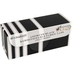 49 And Market Curators Fabric Tape Set -- All Black Assortment