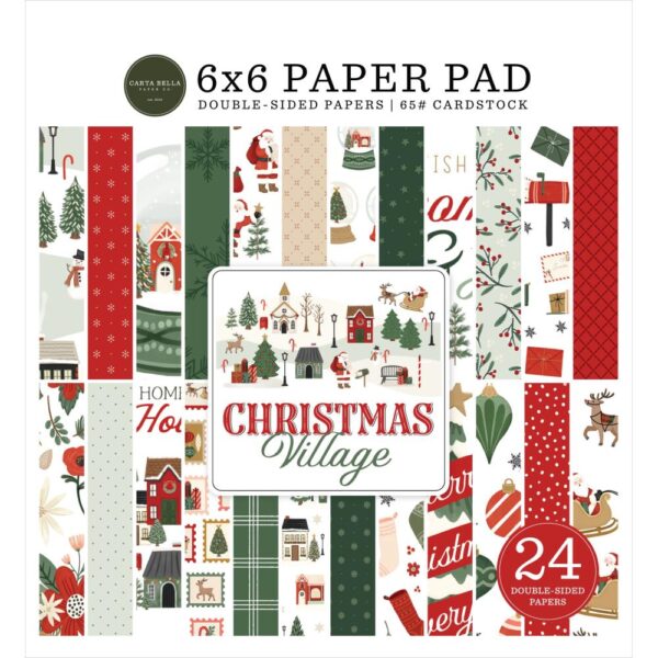 Carta Bella Double-Sided Paper Pad 6"X6" -- Christmas Village