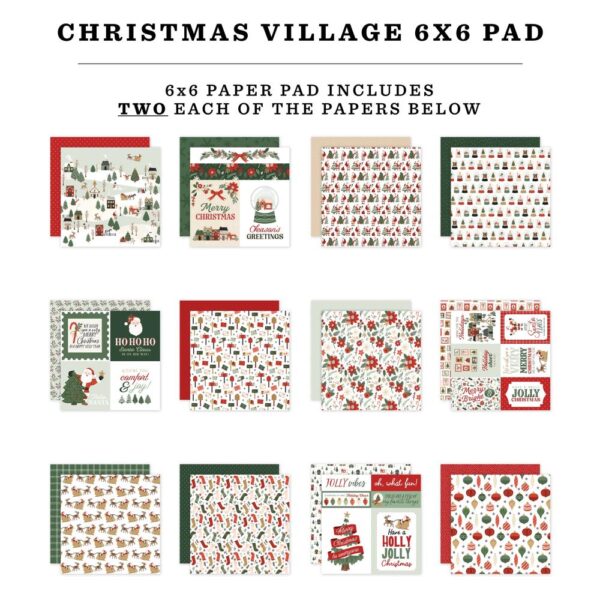 Carta Bella Double-Sided Paper Pad 6"X6" -- Christmas Village - Image 2