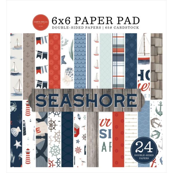 Carta Bella Double-Sided Paper Pad 6"X6" -- Seashore