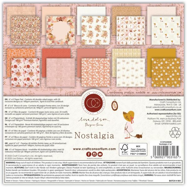 Craft Consortium Double-Sided Paper Pad 6"X6" - Image 2