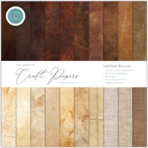 Craft Consortium Double-Sided Paper Pad 12"X12" -- Leather Bound