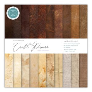 Craft Consortium Double-Sided Paper Pad 6"X6" -- Leather Bound
