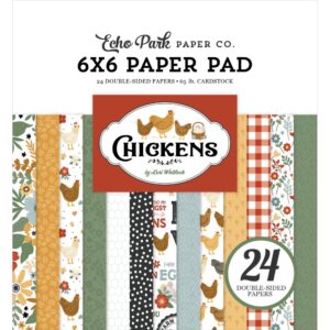 Echo Park Double-Sided Paper Pad 6"X6" -- Chickens