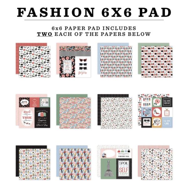 Echo Park Double-Sided Paper Pad 6"X6" -- Fashion - Image 2