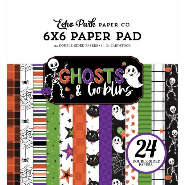 Echo Park Double-Sided Paper Pad 6"X6" -- Ghosts and Goblins