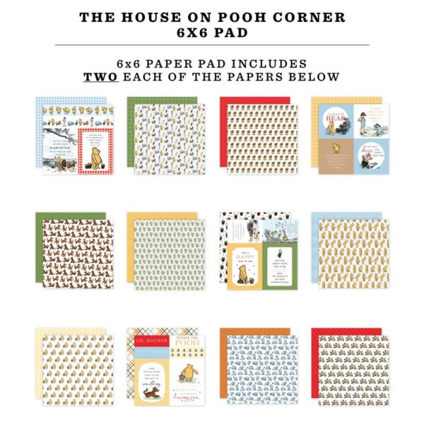 Echo Park Double-Sided Paper Pad 6"X6" -- The House at Pooh Corner - Image 2