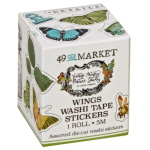 49 And Market Washi Sticker Roll -- Nature Study Wings