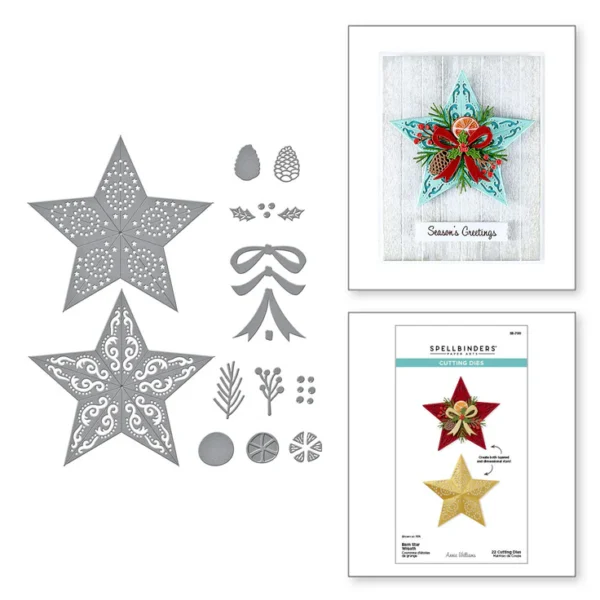 Barn Star Wreath Etched Dies