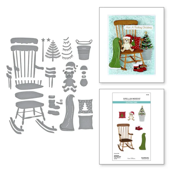Christmas Rocking Chair Etched Dies