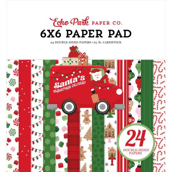 Echo Park Double-Sided Paper Pad 6"X6" -- Santa's Christmas Delivery