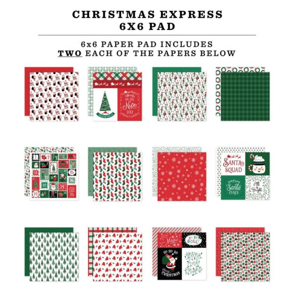 Echo Park Double-Sided Paper Pad 6"X6" -- Christmas Express - Image 2