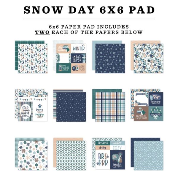 Echo Park Double-Sided Paper Pad 6"X6" -- Snow Day (Expected in September 2025) - Image 2