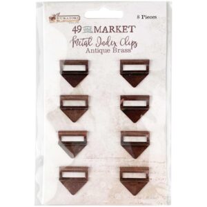49 And Market Curators Essential Metal Index Clips -- Antique Brass