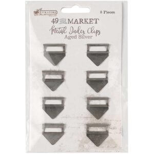 49 And Market Curators Essential Metal Index Clips -- Aged Silver