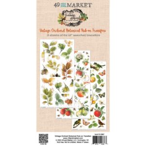 49 And Market Rub-On Transfer Set -- Vintage Orchard Botanical