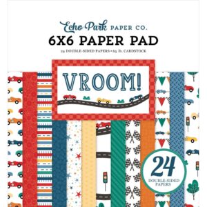 Echo Park Double-Sided Paper Pad 6"X6" -- Vroom!