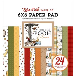 Echo Park Double-Sided Paper Pad 6"X6" -- Winnie the Pooh Autumn