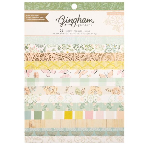 Crate Paper Single-Sided Paper Pad - Gingham Garden
