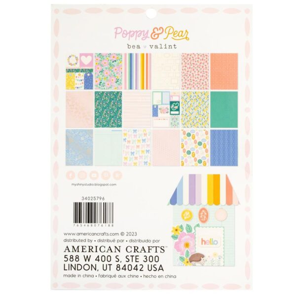 American Crafts Single-Sided Paper Pad - Poppy and Pear - Image 2