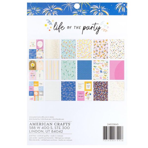 American Crafts Double-Sided Paper Pad - Life Of The Party - Image 2