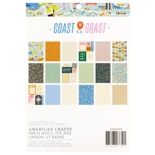 American Crafts Single-Sided Paper Pad - Coast to Coast - Image 2