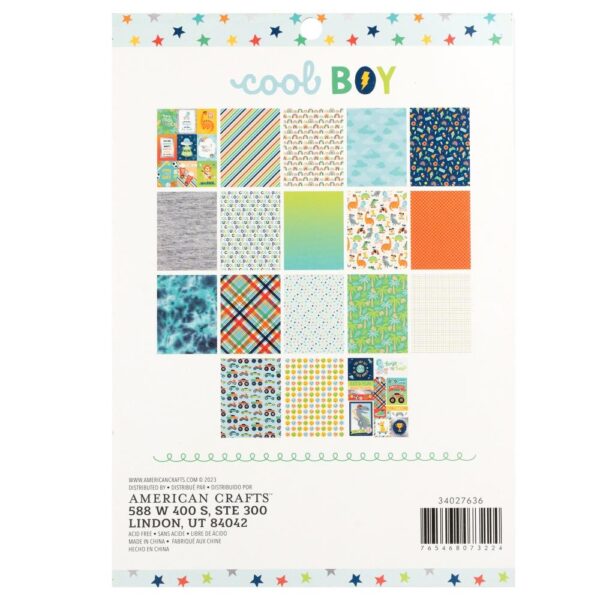 Pebbles Single-Sided Paper Pad - Cool Boy - Image 2