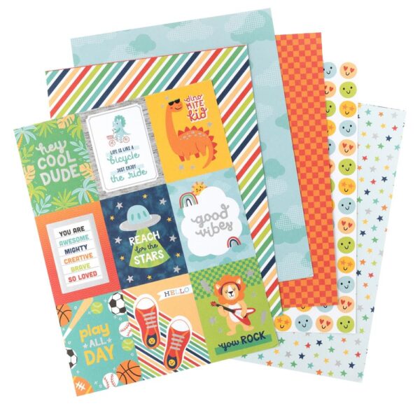 Pebbles Single-Sided Paper Pad - Cool Boy - Image 3