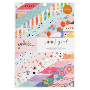 Pebbles Single-Sided Paper Pad - Cool Girl