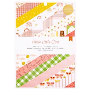 American Crafts Single-Sided Paper Pad - Hello Little Girl
