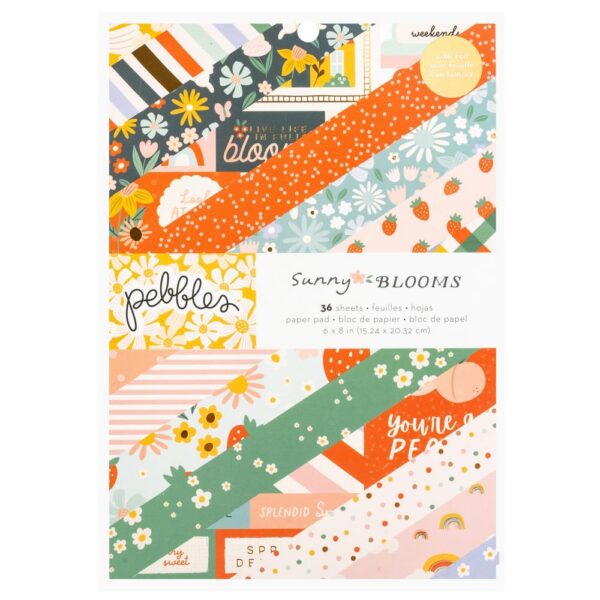 Pebbles Double-Sided Paper Pad - Sunny Blooms