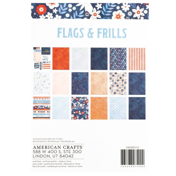 American Crafts Double-Sided Paper Pad - Flags & Frills - Image 2