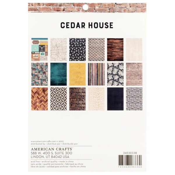 American Crafts Double-Sided Paper Pad - Cedar House - Image 2