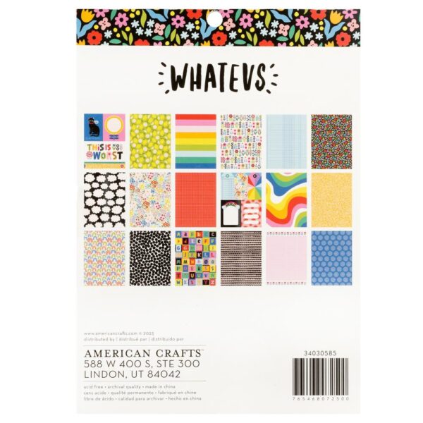 Amerian Crafts Double-Sided Paper Pad - Whatevs - Image 2