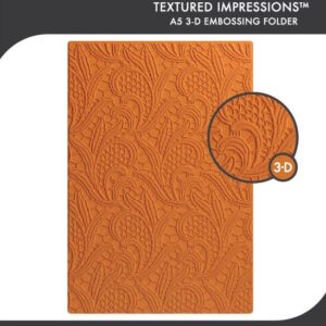 Sizzix 3D Textured Impressions A5 Embossing Folder - Lacy Leaves by Eileen Hull