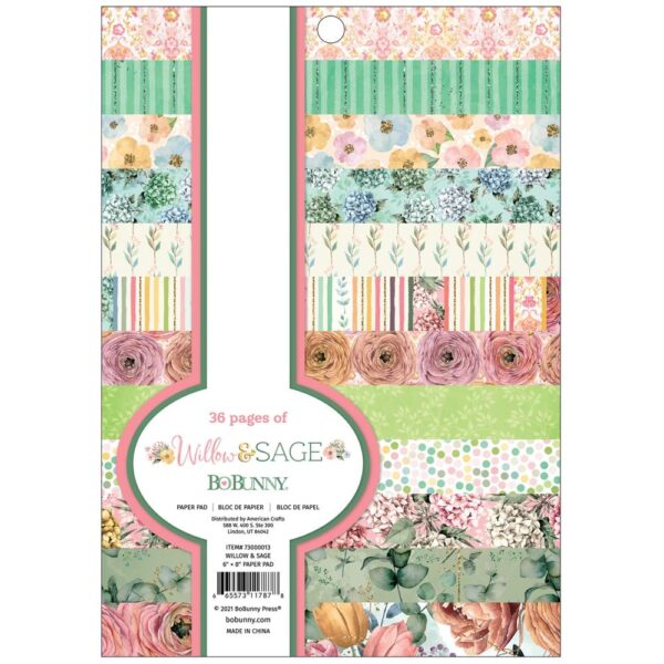 BoBunny Single-Sided Paper Pad - Willow and Sage