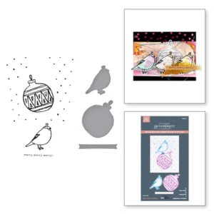 Merry, Merry, Merry Bird Registration Press Plate & Die Set