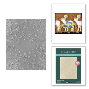 Stars and Fronds Frame 3D Embossing Folder