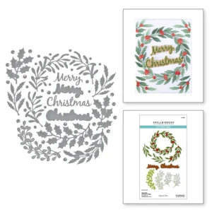 Seasonal Wreath Foliage Etched Dies