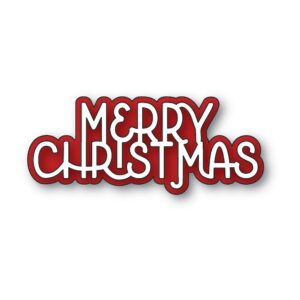 Poppystamps Craft Die – Merry Christmas Cheerful Script 2741