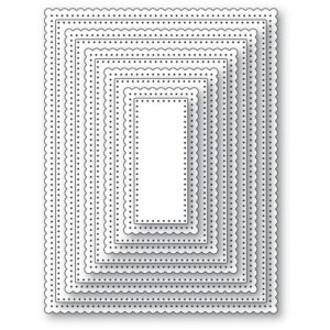 Poppystamps Craft Die – Scalloped Pinpoint Frames 2751