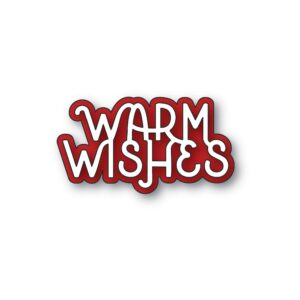 Poppystamps Craft Die – Warm Wishes Cheerful Script 2755